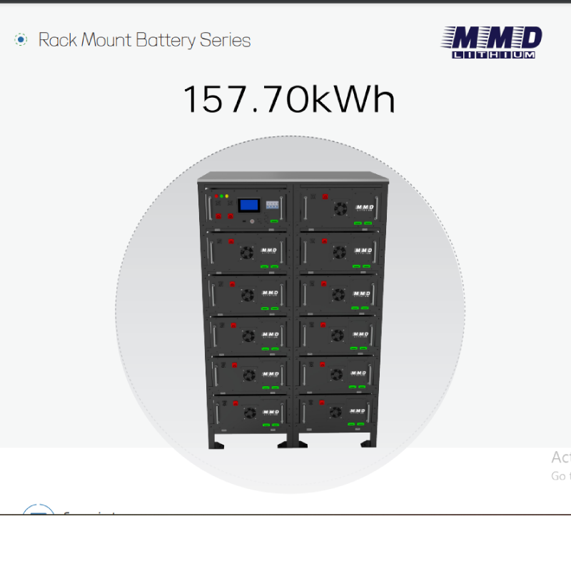 سلسلة بطاريات قابلة للتركيب على الرف بحجم 157.70kWh